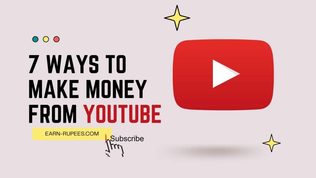 7 Ways To Make Money From Your YouTube Channel » Earn Rupees Online